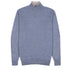 Blue Marl Cashmere and Linen Zip Neck Sweater KNITWEAR FEDELI