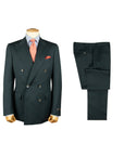 Petrol Blue Double-Breasted Wool Suit