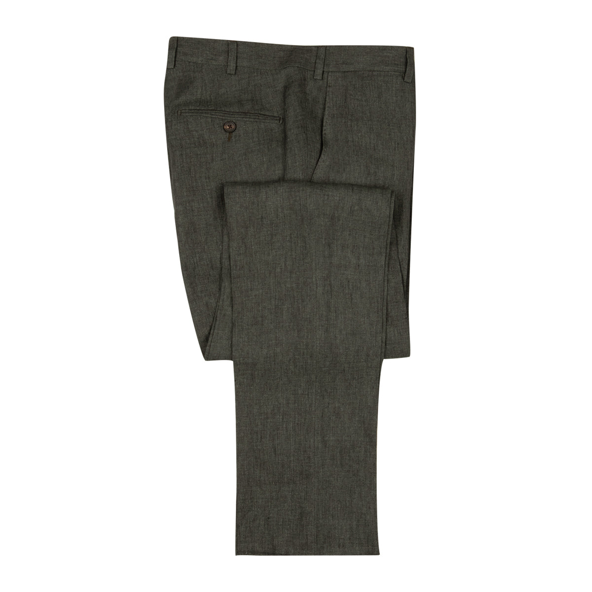 Dark Green Pure Linen Unlined Suit