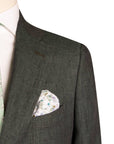 Dark Green Pure Linen Unlined Suit SUITS Robert Old