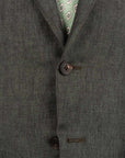 Dark Green Pure Linen Unlined Suit SUITS Robert Old