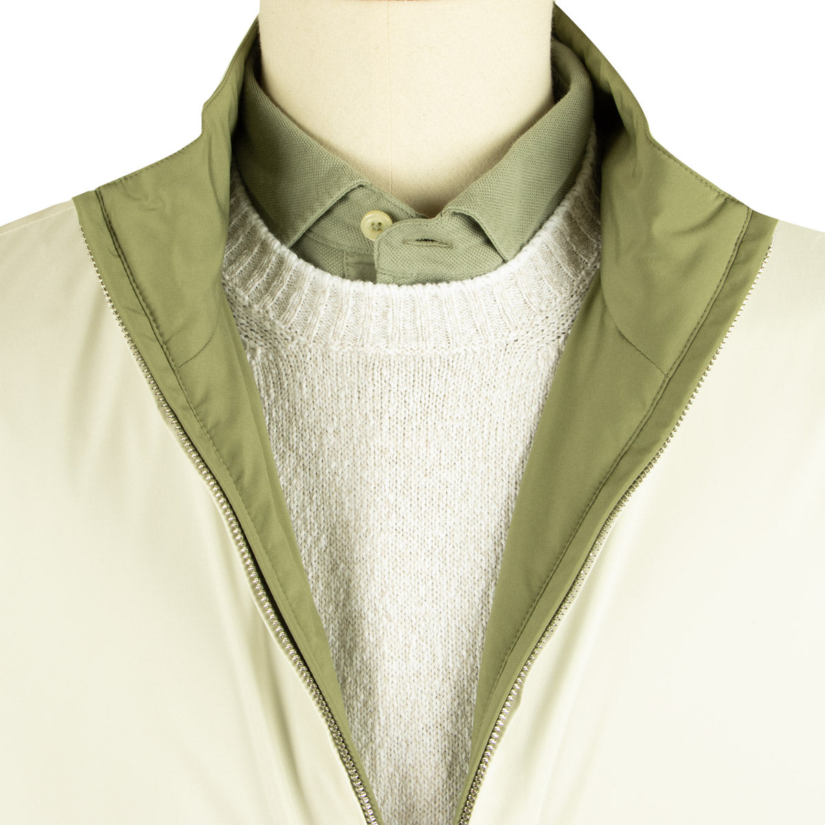 Olive Green and Cream Ted Airstop Reversible Jacket