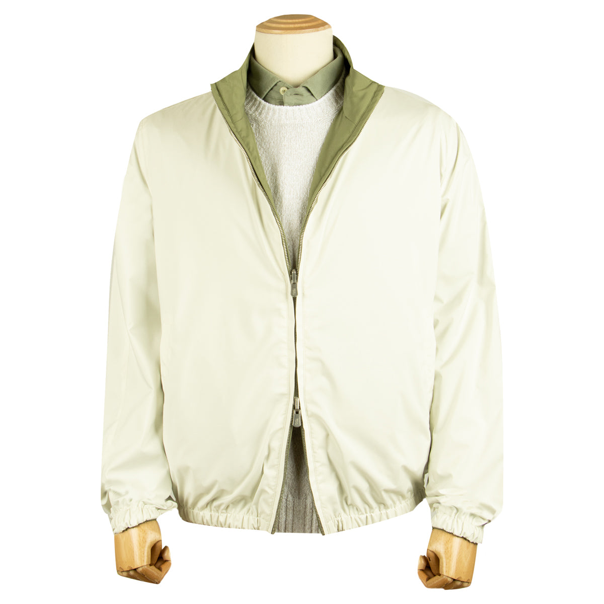 Olive Green and Cream Ted Airstop Reversible Jacket