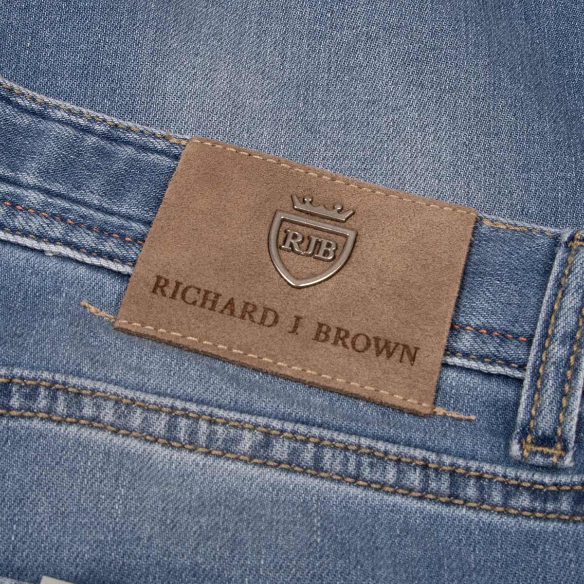 Light Wash Denim &#39;Milano&#39; Regular Fit Jeans JEANS Richard J Brown