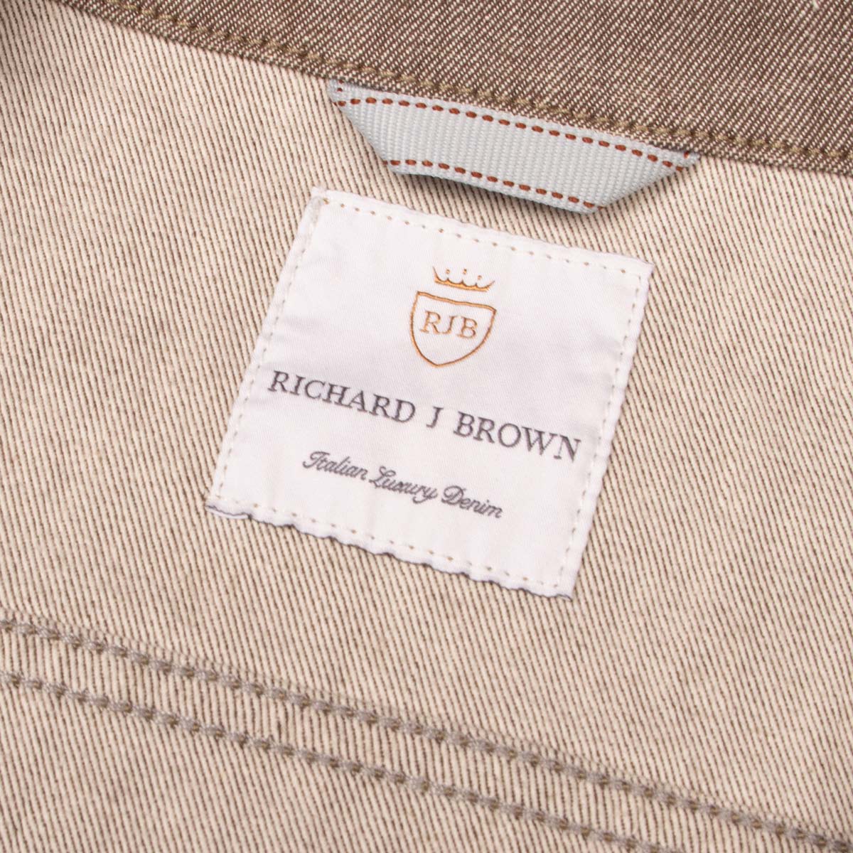 Light Brown Steve Cotton Denim Jacket BLOUSONS Richard J Brown