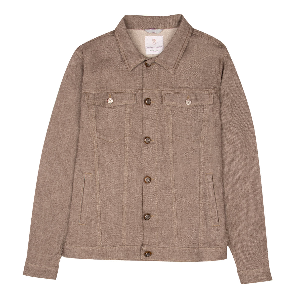 Light Brown Steve Cotton Denim Jacket BLOUSONS Richard J Brown