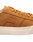 Tan Suede Double Buckle Sneaker SHOES Santoni