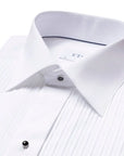 Contemporary Fit White Plisse Evening Dress Shirt  Eton   