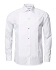 Contemporary Fit White Plisse Evening Dress Shirt  Eton   