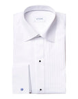 Contemporary Fit White Plisse Evening Dress Shirt  Eton   