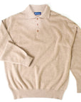 Linen Oban 3 button 2ply Cashmere Polo Sweater  Robert Old Linen UK 40" 