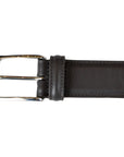Brown Calf Leather Silver Buckle Belt  Robert Old   