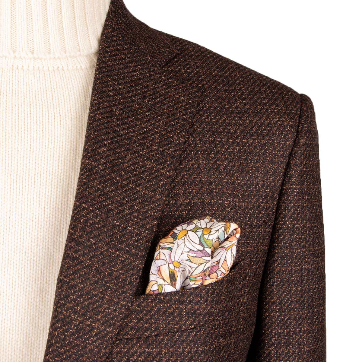 Brown Mélange Super 110’s Wool Jacket JACKETS Robert Old