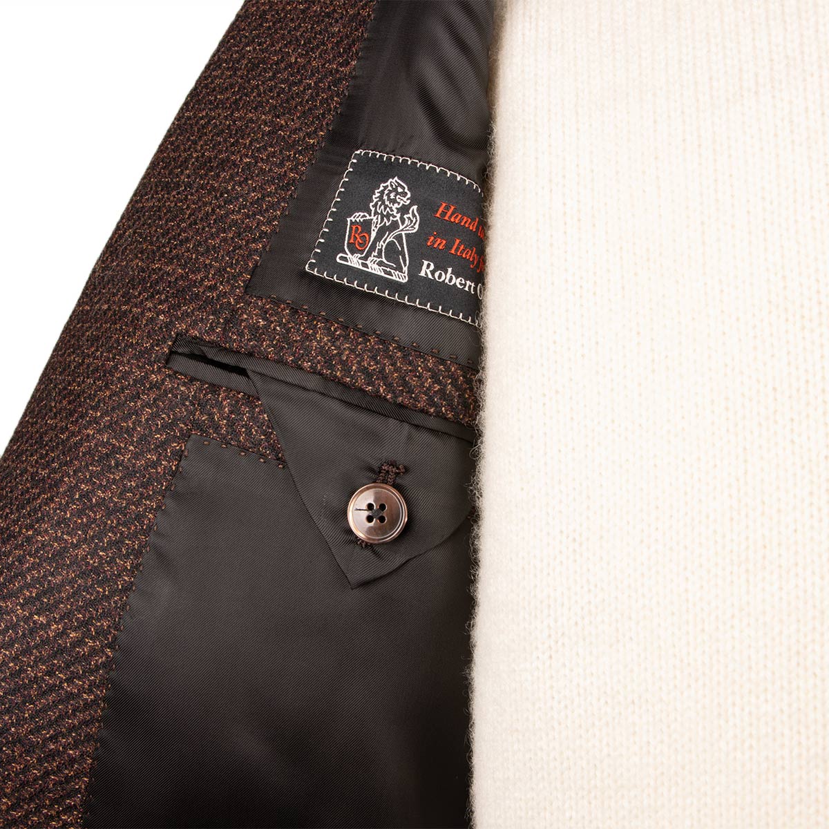 Brown Mélange Super 110’s Wool Jacket JACKETS Robert Old