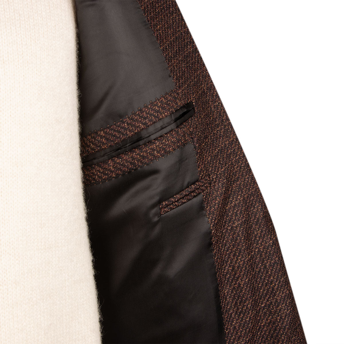 Brown Mélange Super 110’s Wool Jacket JACKETS Robert Old