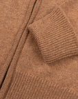 The Barra 4ply Full Zip Cashmere Cardigan - Savannah/Hessian CASHMERE Robert Old