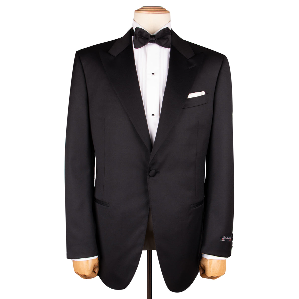 Black Loro Piana Super 130's Wool Tuxedo Suit SUITS Robert Old