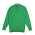 The Bowmore 1/4 Zip Neck Cashmere Sweater - Grasshopper Green CASHMERE Robert Old