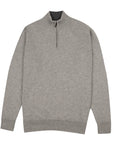 The Bowmore 1/4 Zip Neck Cashmere Sweater - Brume & Smog CASHMERE Robert Old