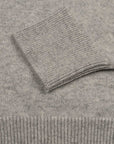 The Bowmore 1/4 Zip Neck Cashmere Sweater - Brume & Smog CASHMERE Robert Old