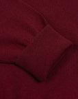 Claret Red Chatsworth 2ply V-Neck Cashmere Sweater Robert Old