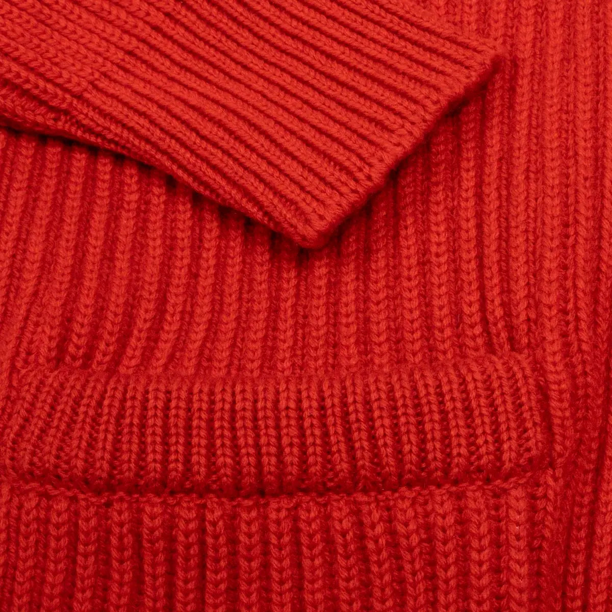 Chilli Red Colonial 8ply Cashmere Shawl Cardigan CASHMERE Robert Old