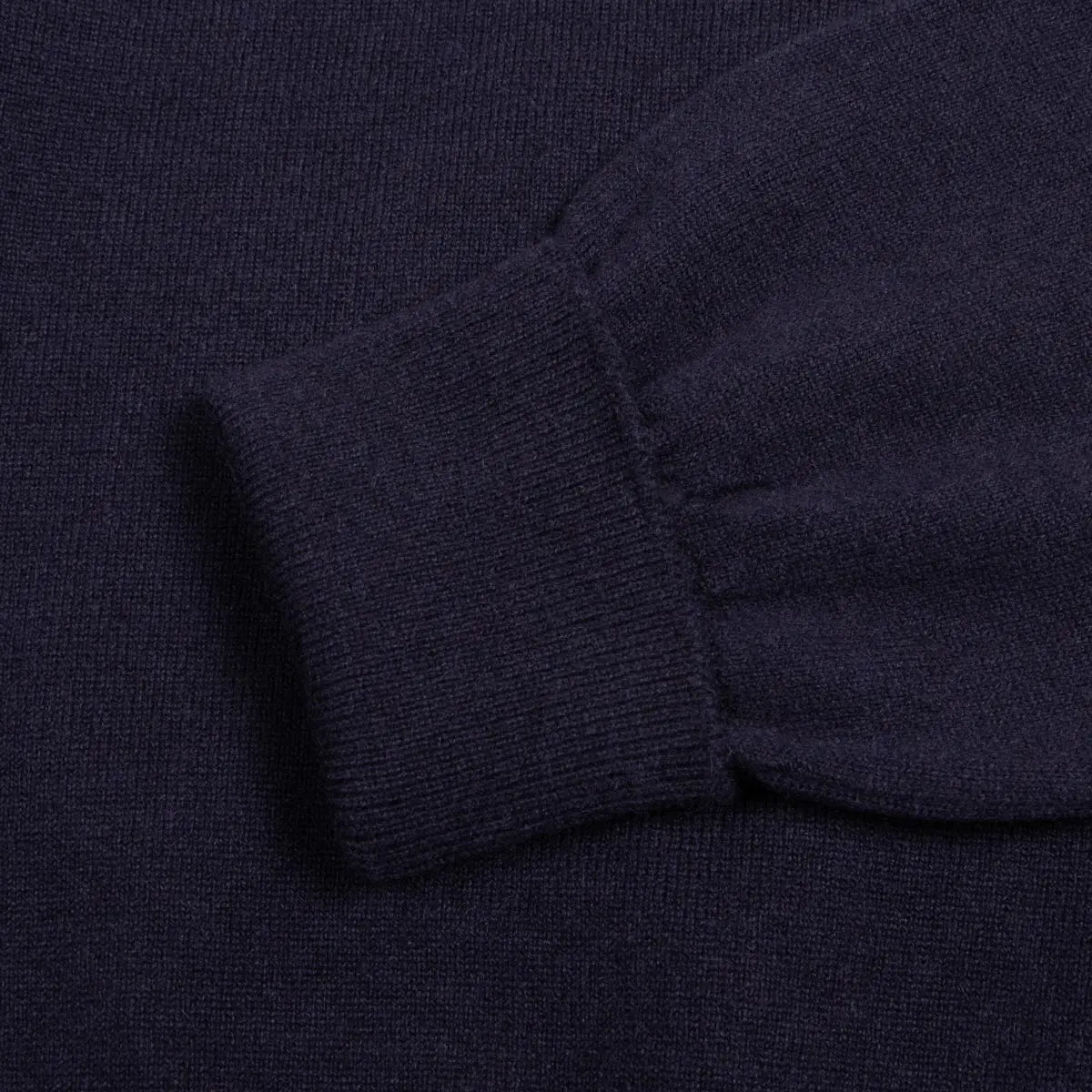 Dark Navy Chatsworth 2ply V-Neck Cashmere Sweater Robert Old