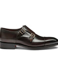 Brown Double-Buckle Leather Shoes