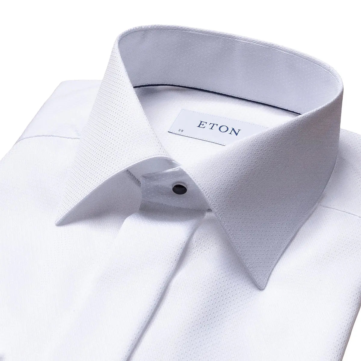White Dobby Contemporary Fit Evening Shirt  Eton   