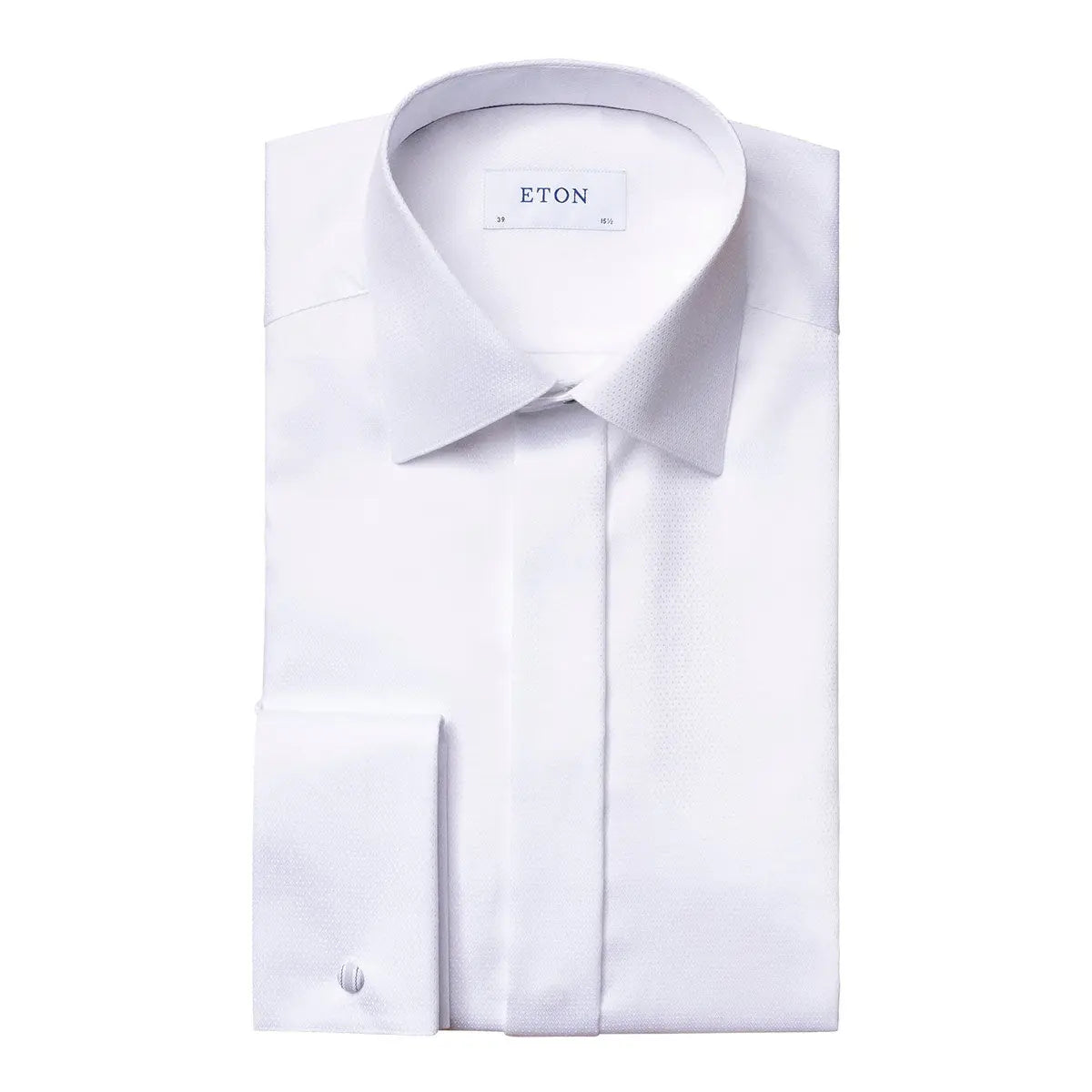 White Dobby Contemporary Fit Evening Shirt  Eton   