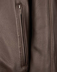 Dark Brown Bomber Style Deerskin Leather Jacket LEATHERS Robert Old