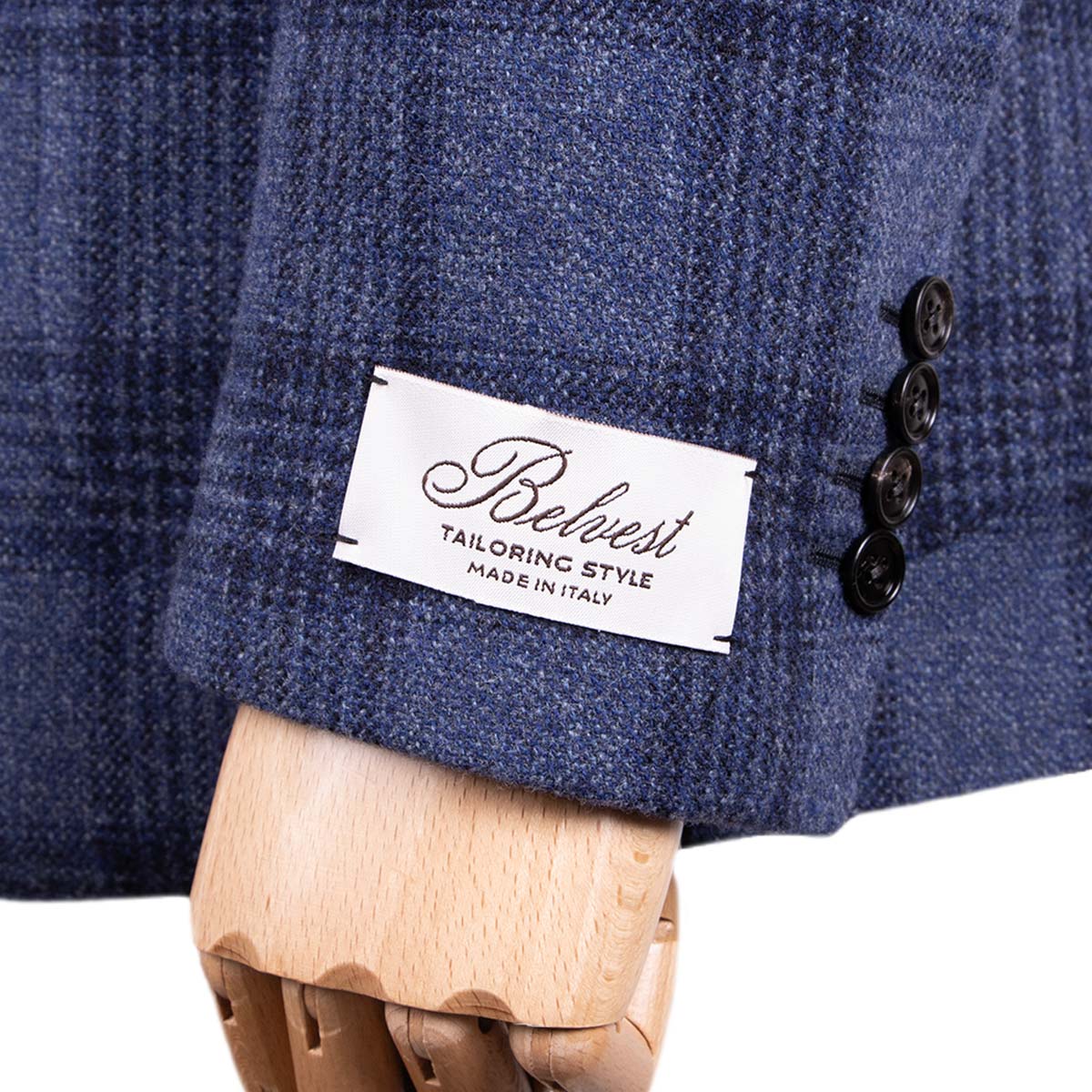 Blue Check &#39;Jacket in a Box&#39; Wool &amp; Cashmere Unstructured Jacket