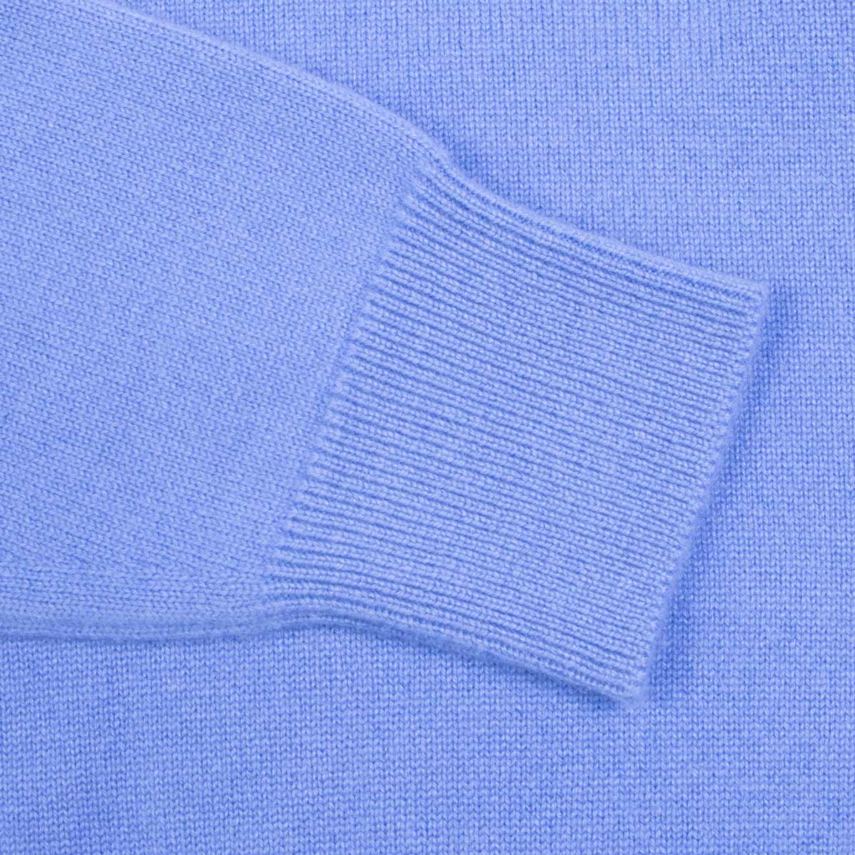 Isfahan Blue Balvenie 3 Button 4ply Cashmere Polo Sweater Robert Old