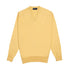 Lemon Frost Chatsworth 2ply V-Neck Cashmere Sweater CASHMERE Robert Old