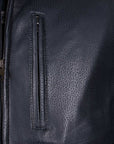 Midnight Blue Calf Leather Gilet LEATHERS Robert Old