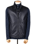 Midnight Blue Calf Leather Gilet LEATHERS Robert Old