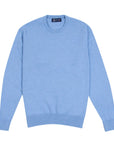 Blue Haze Tiree 4ply Crew Neck Cashmere Sweater Robert Old