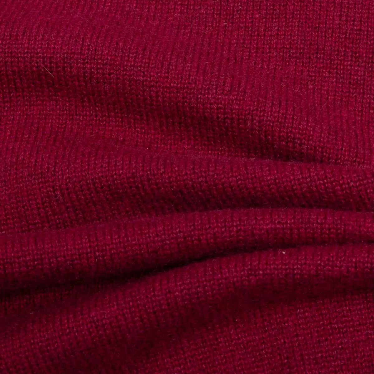 Claret Red Tiree 4ply Crew Neck Cashmere Sweater Robert Old