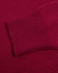 Claret Red Tiree 4ply Crew Neck Cashmere Sweater Robert Old