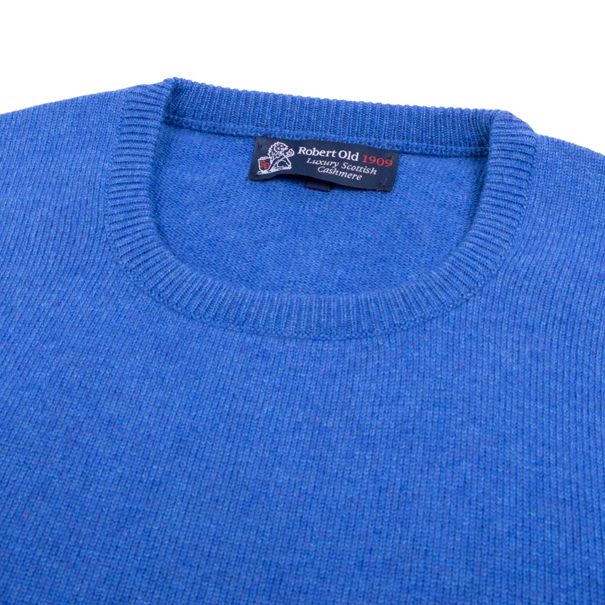 Coast Blue Tiree 4ply Crew Neck Cashmere Sweater CASHMERE Robert Old