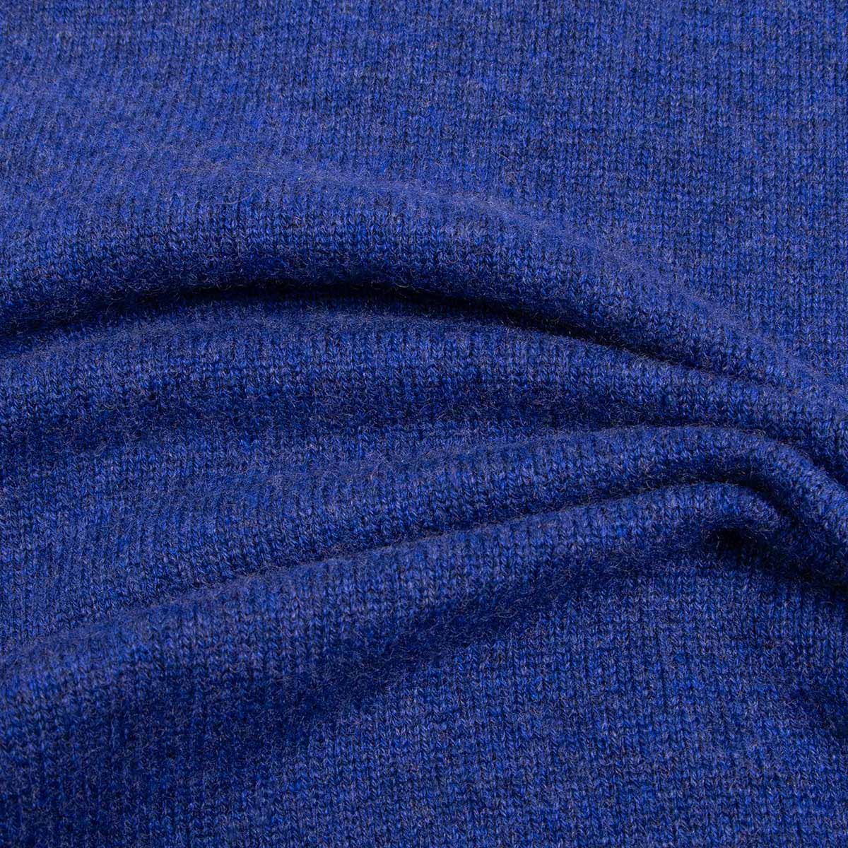 Electric Indigo Tiree 4ply Crew Neck Cashmere Sweater CASHMERE Robert Old