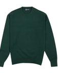 Holly Green Tiree 4ply Crew Neck Cashmere Sweater Robert Old