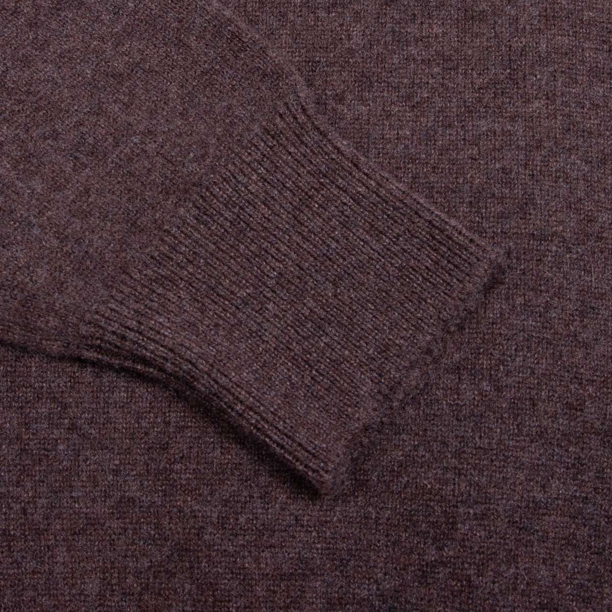 Porcupine Brown Tiree 4ply Crew Neck Cashmere Sweater CASHMERE Robert Old