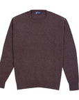 Porcupine Brown Tiree 4ply Crew Neck Cashmere Sweater CASHMERE Robert Old