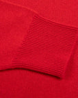 Ruby Red Tiree 4ply Crew Neck Cashmere Sweater Robert Old