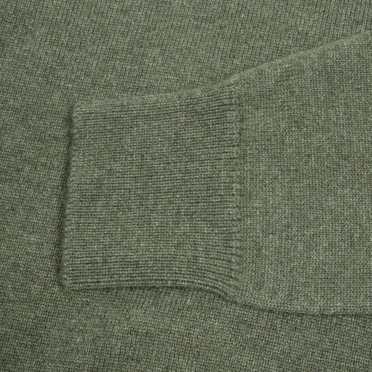 Loden Mix Tobermorey 4ply V-Neck Cashmere Sweater Robert Old