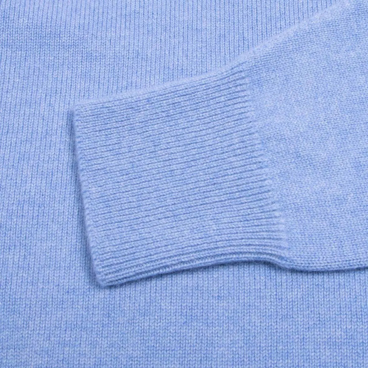 Blue Haze Tobermorey 4ply V-Neck Cashmere Sweater Robert Old