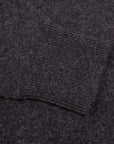 Charcoal Tobermorey 4ply V-Neck Cashmere Sweater Robert Old