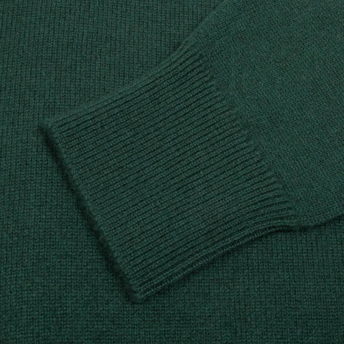 Holly Green Tobermorey 4ply V-Neck Cashmere Sweater CASHMERE Robert Old