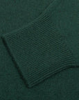 Holly Green Tobermorey 4ply V-Neck Cashmere Sweater Robert Old